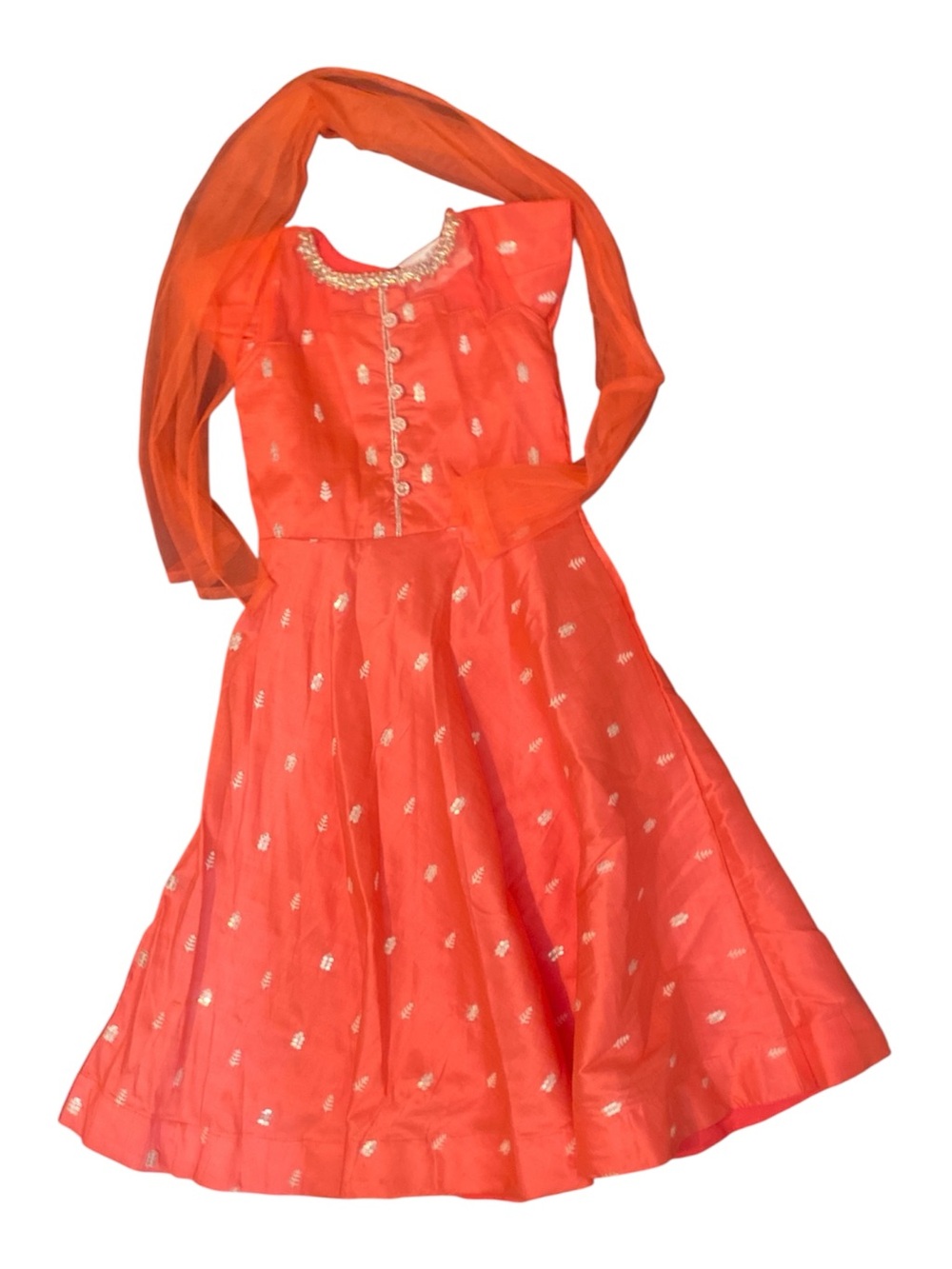 New kids Cultural embellished dress sz Medium (8-10) gold tone